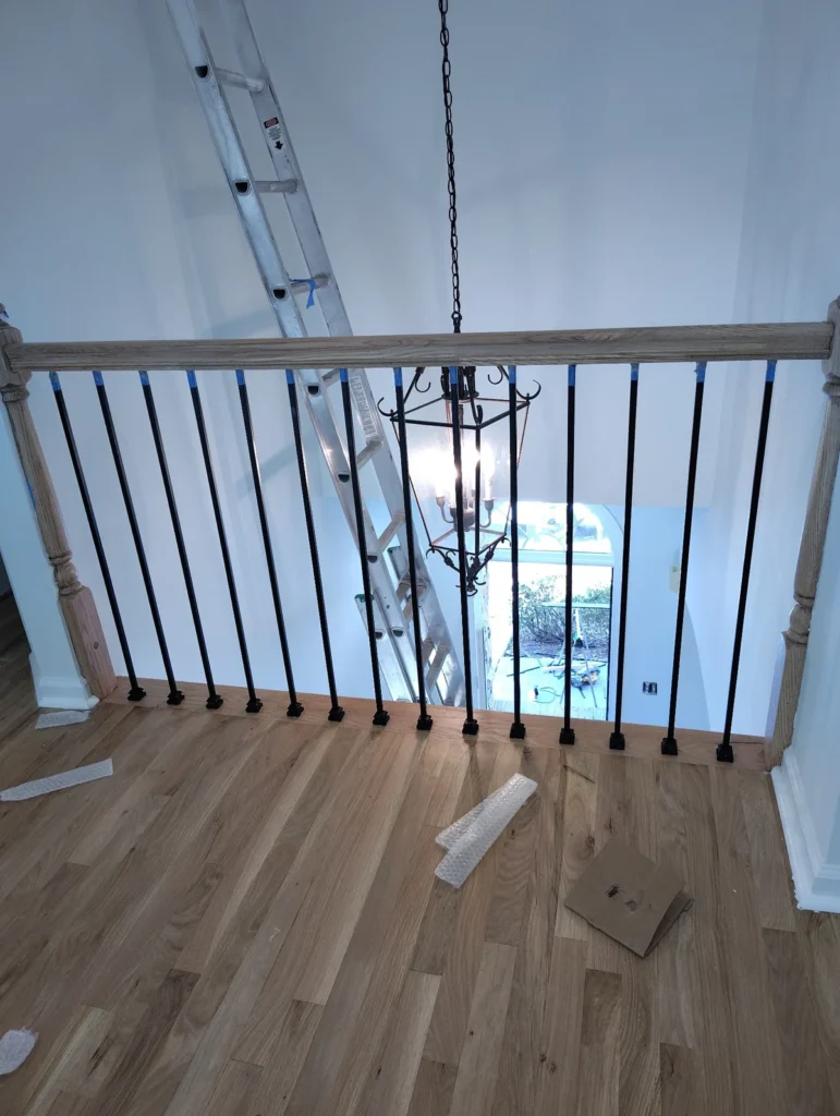 Services 4 New hardwood flooring and custom handrail installation with fresh interior paint – 3 Renfroe Ct Decatur GA | Above All Handyman